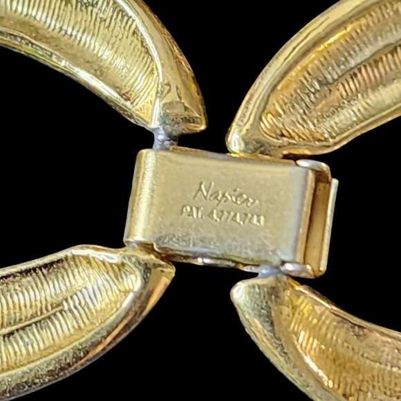 Vintage Signed Napier F90 Designer Statement Gold Chunky Chain Necklace - Picture 3 of 4